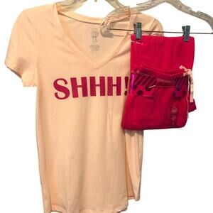 American Heritage PJ set Short Sleeve Top and Long Pant New NWT Sz S Bundle